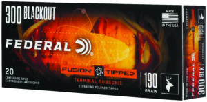 FED FUSION 300BLK 190GR SUBSONIC 20/10
