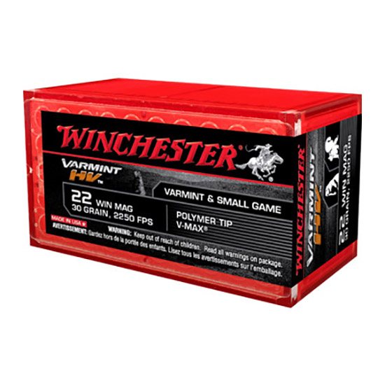 WIN VARMINT HV 22MAG 30GR POLY TIP 50/20