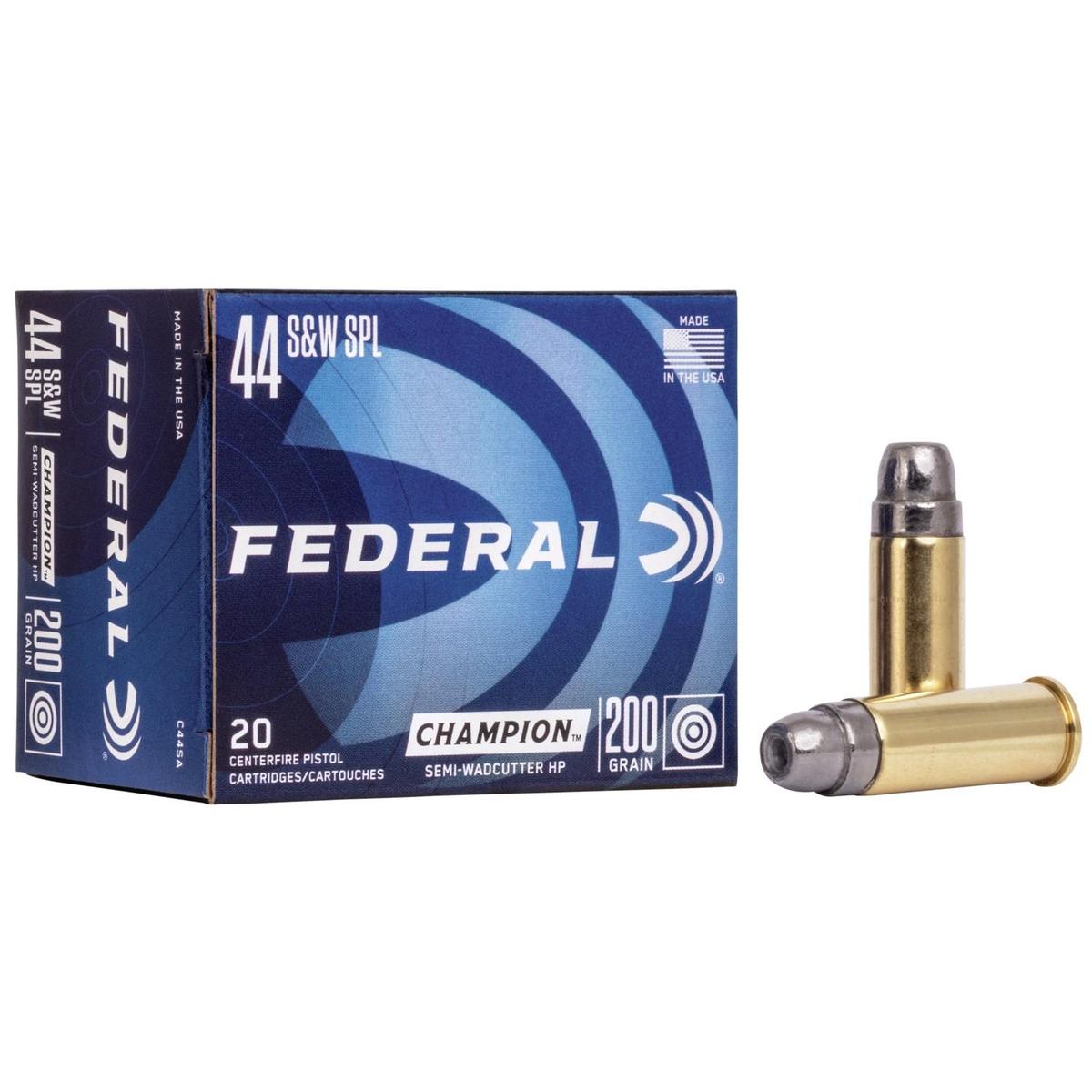 eral Champion Handgun Ammunition .44 Spl 200 Gr HP 870 Fps 20/box Ammo