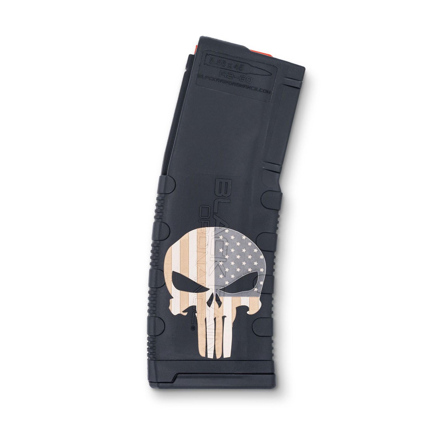 ck Rain Ordnance Punisher With Flag AR Magazine 5.56x45 30/rd Ammo