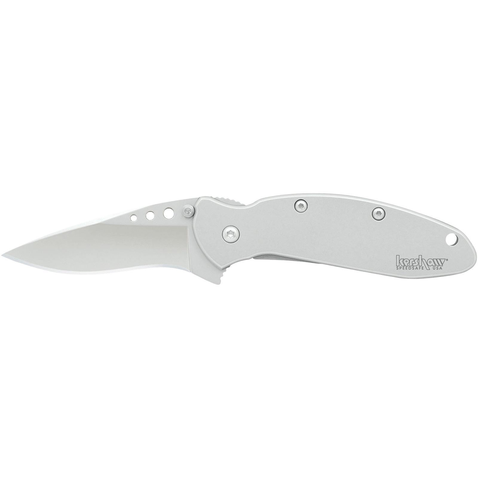 Kershaw Ken Onion Scallion Folding Knife 2-2/5" Drop Point Blade Silver
