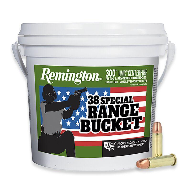 Remington Range Bucket UMC Handgun Ammunition 38 Spl 130 Gr. FMJ 800 Fps 300/ct ington Range Bucket UMC Handgun Ammunition 38 Spl 130 Gr. FMJ 800 Fps 300/ct Ammo