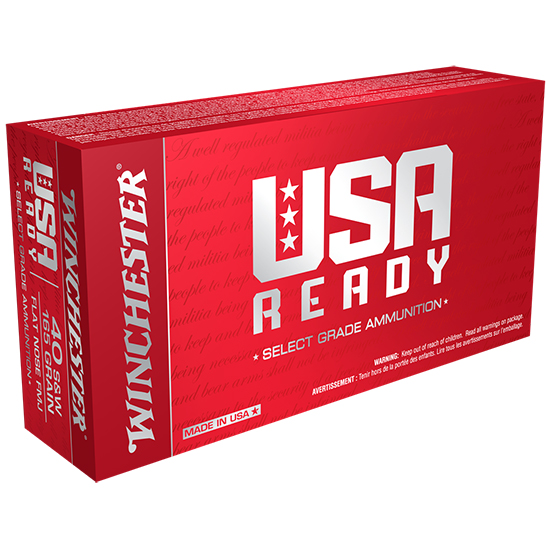 WIN READY 40SW 165GR FMJ 50/10 READY 40SW 165GR FMJ 50/10 Ammo