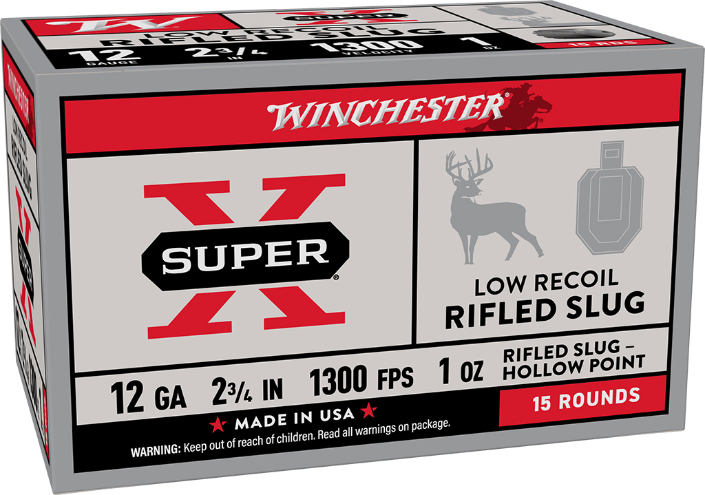  SUPER-X RIFLED SLUG 12GA 2.75 1OZ LR 15/10 Ammo
