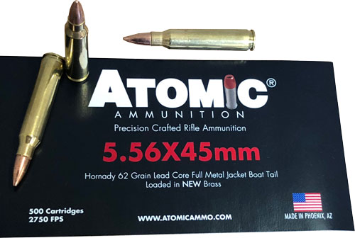 ATOMIC 5.56X45 62GR FMJ Ammo - Bulk 500RD BULK Bulk 500RD BULK Ammo