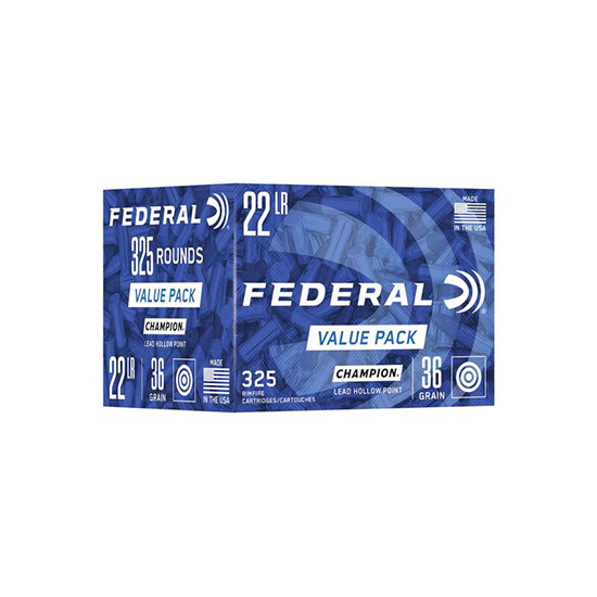 FED CHAMPION 22LR 36GR LEAD HP 325/10 CHAMPION 22LR 36GR LEAD HP 325/10 Ammo