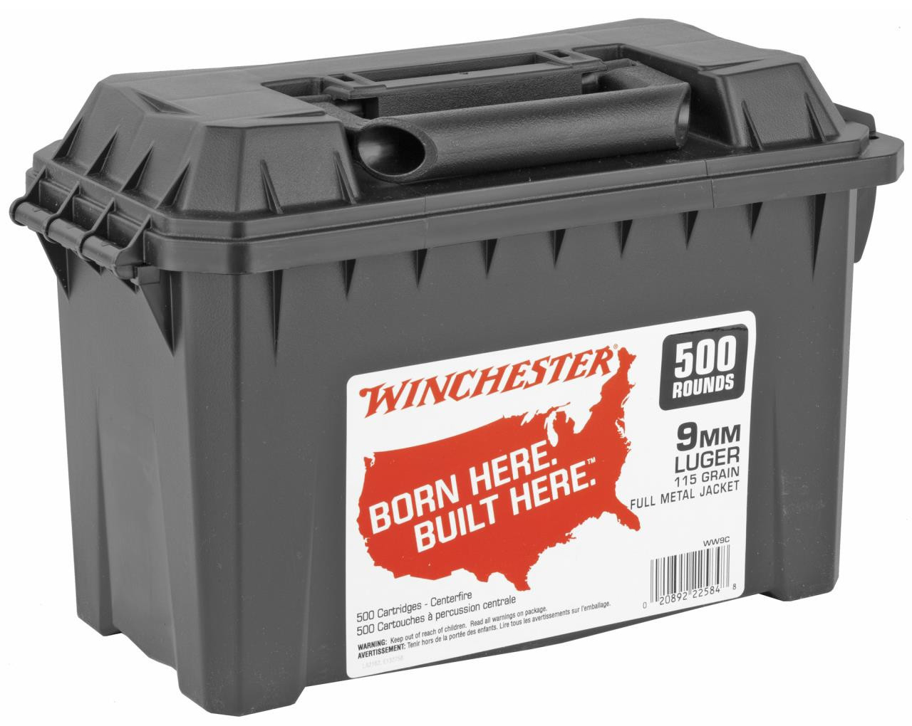 WIN CAN 9MM 115GR FMJ 500/2 (72) CAN 9MM 115GR FMJ 500/2 (72) Ammo
