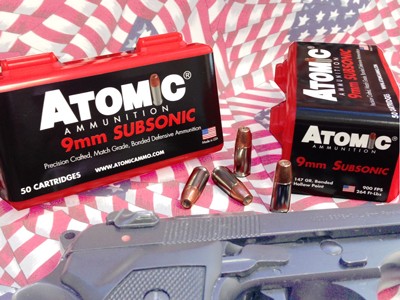 Home Atomic 9mm luger 147gr - subsonic jhp 50rd 10bx/cs